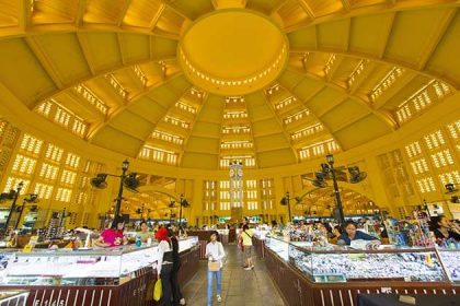 Central Market the art-deco Psar Thmei, Cambodia Laos vacations